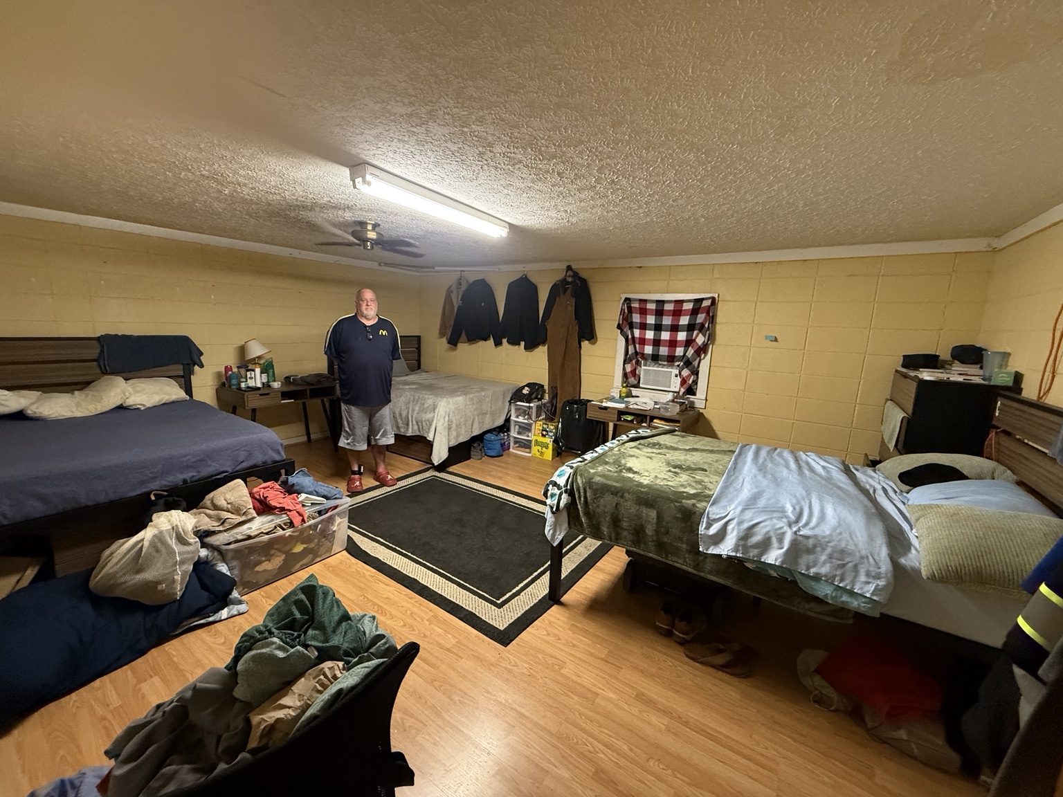 A shared resident bedroom at the Bryan Clay House
